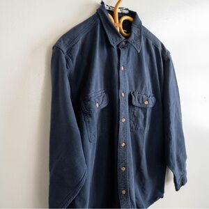 Field & Stream Indigo Button Down Shirt | Vintage Washed Blue | Utility Workwear